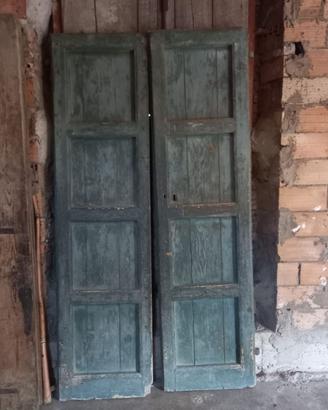 Portoncino antico 1800 castagno doppia anta