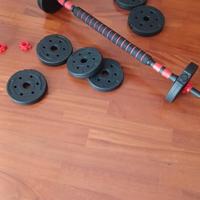 Kit Pesi componibile Manubri, Bilanciere,Tapettino