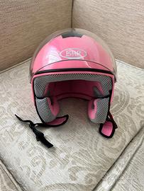 Casco moto/scooter rosa misura 53-54