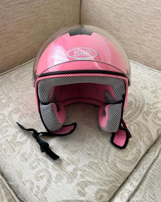 Casco moto/scooter rosa misura 53-54