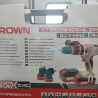 Trapano avvitatore a batteria crown  20 V MAX