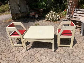 sedie e tavolo vintage modernariato design