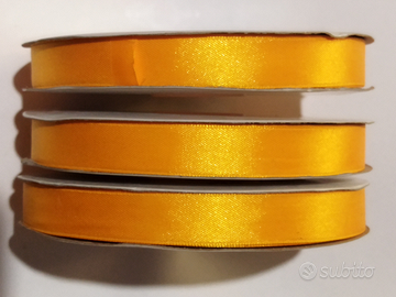 Nastro Doppio Raso 15mm Arancio - Bobina da 50mt