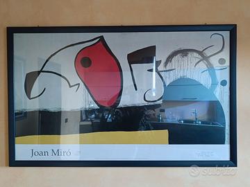 quadro Mirò poster con cornice