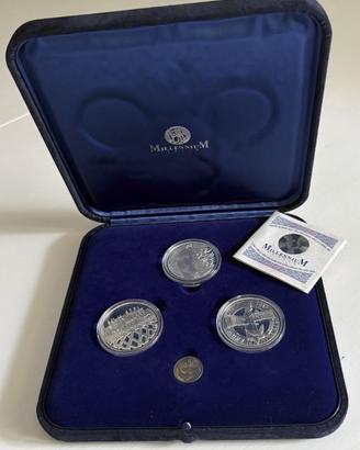 Tris monete giubileo millenium commemorative A.D.