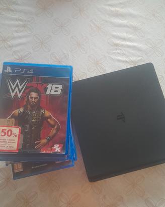 playstation 4 slim nera + 17 giochi