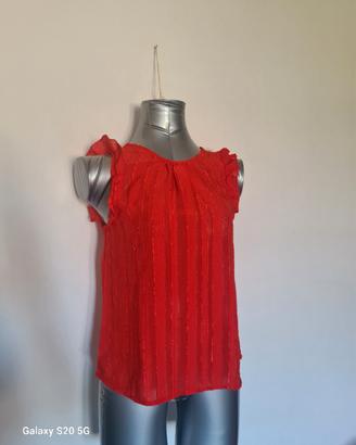 Top rosso scarlatto