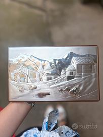 Quadro paesaggio innevato