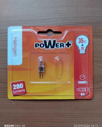 LAMPADINA ALOGENA 20W = 35W.