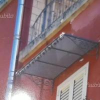 Pensiline in ferro zincato e vetro retinato