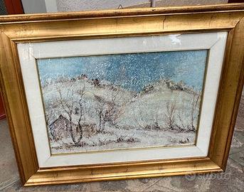 Quadro con paesaggio Montagne neve, autore Duccio