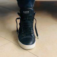 Scarpe Hogan Rebel alte in pelle nera misura 38
