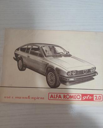 Libretto uso e manut. originale Alfa Romeo GTV 2.0
