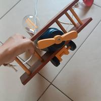 lampadario aeroplano + bastone tenda