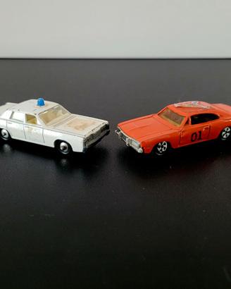 General Lee ERTL 1981 + Matchbox Lesney Police Car