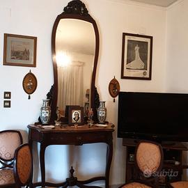 Consolle con specchiera primi '900 stile Luigi XVI