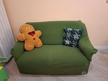 Divano letto completo di copri divano 135x80x80cm