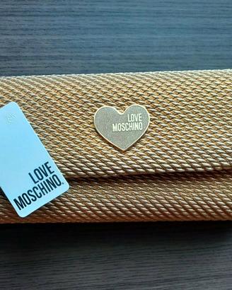 POCHETTE LOVE MOSCHINO CLUTCH ORO