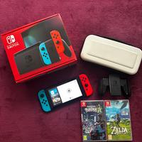 Nintendo switch + 2 giochi + sd 128 gb