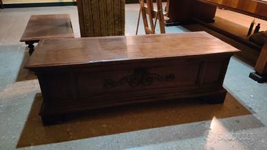 cassapanca in legno antica 