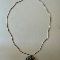 Collana Oro Bianco Chanel con pendente Swarovski