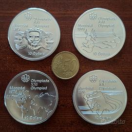 Lotto 4 monete da 10 dollari Canada, Olimpiade 