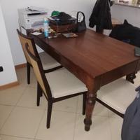 Tavolo e 4 sedie tutto legno massello
