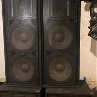 Impianto audio,rack,dbx,finale di potenza