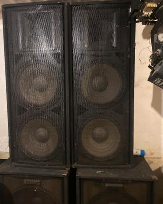 Impianto audio,rack,dbx,finale di potenza