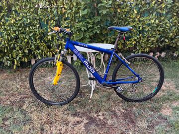 Bicicletta da strada gialla e blu - 21 rapporti