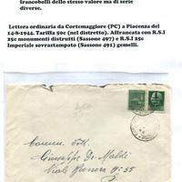GE07 - RSI - Lettera con francobolli gemelli -