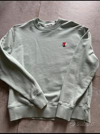 Felpa AMI Paris verde salvia