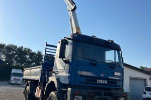 IVECO EUROTRAKKER 190E37 4X4 RIBALTABILE E GRU