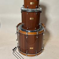 batteria artigianale in mogano 3pz