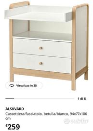 Fasciatoio cassettiera Ikea