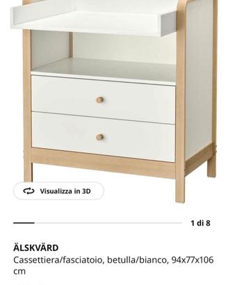Fasciatoio cassettiera Ikea