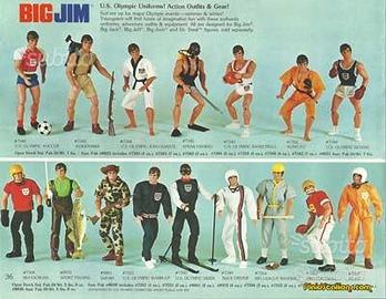 Personaggi ed accessori serie "big jim" mattel