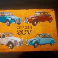 Diane 2CV insegna pubblicitaria in latta 