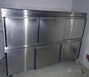 Armadio acciaio inox L210 x H 140 x PR 70