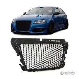 Griglia Audi A3 8P 08-12 nido d'ape stile RS3 nera