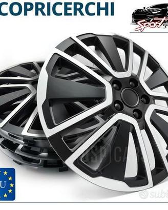 4 Copricerchi Auto 13'' Coppette Silver e Nere