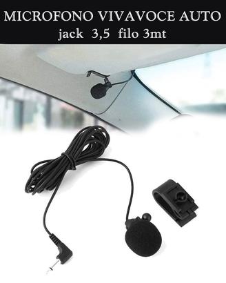 MICROFONO VIVAVOCE AUTO jack 3,5 filo 3mt