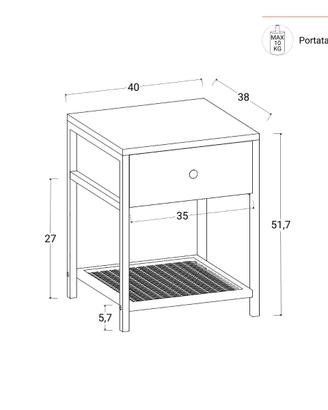 Set 2 comodini arredo letto DEGHI