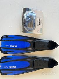 Set maschera Seac 4-8 y + pinne Mares 27-30 bimbo