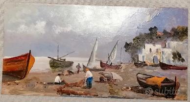 Trittico di Quadretti ad olio su rame