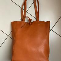 Borsa in pelle marrone