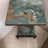 Tavolo con mattonella di sorrento