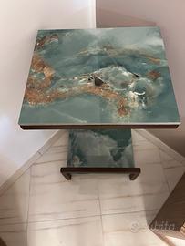 Tavolo con mattonella di sorrento