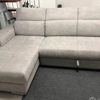 Divano con chaise longue Rivestimento fibra taupe
