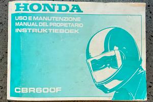 Manuale Uso e Manutenzione CBR 600F